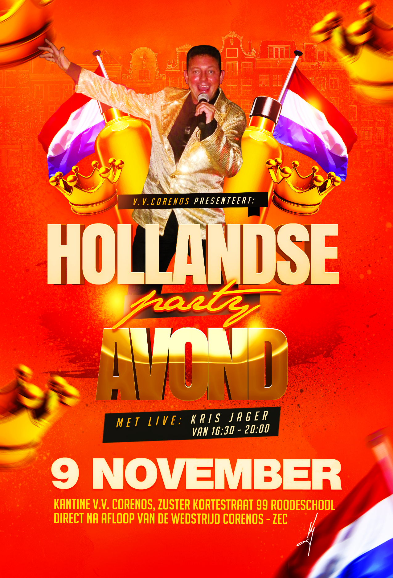Hollandse party avond met Kris Jager