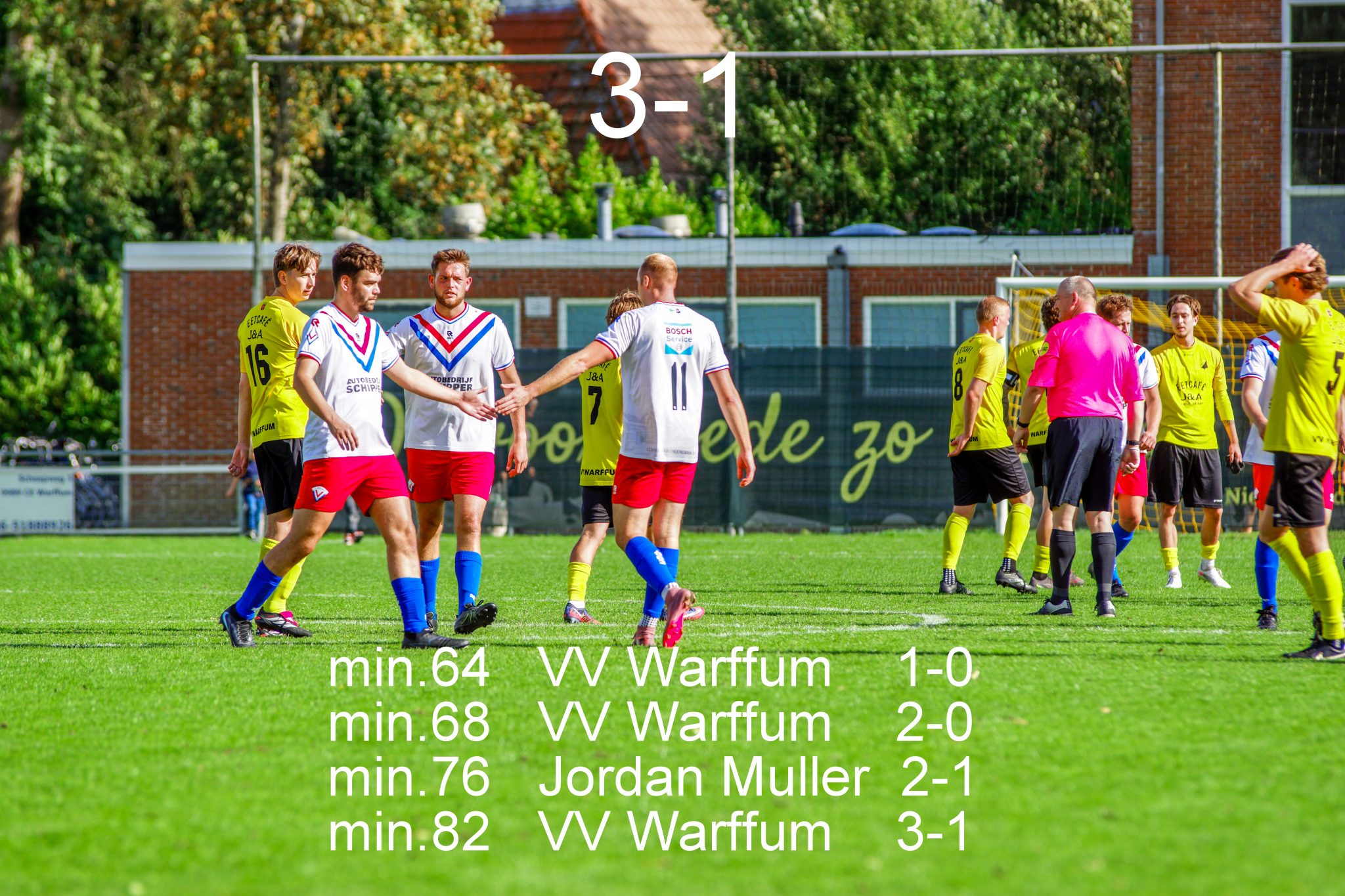 Corenos strijdt, maar Warffum beslist het duel in de tweede helft